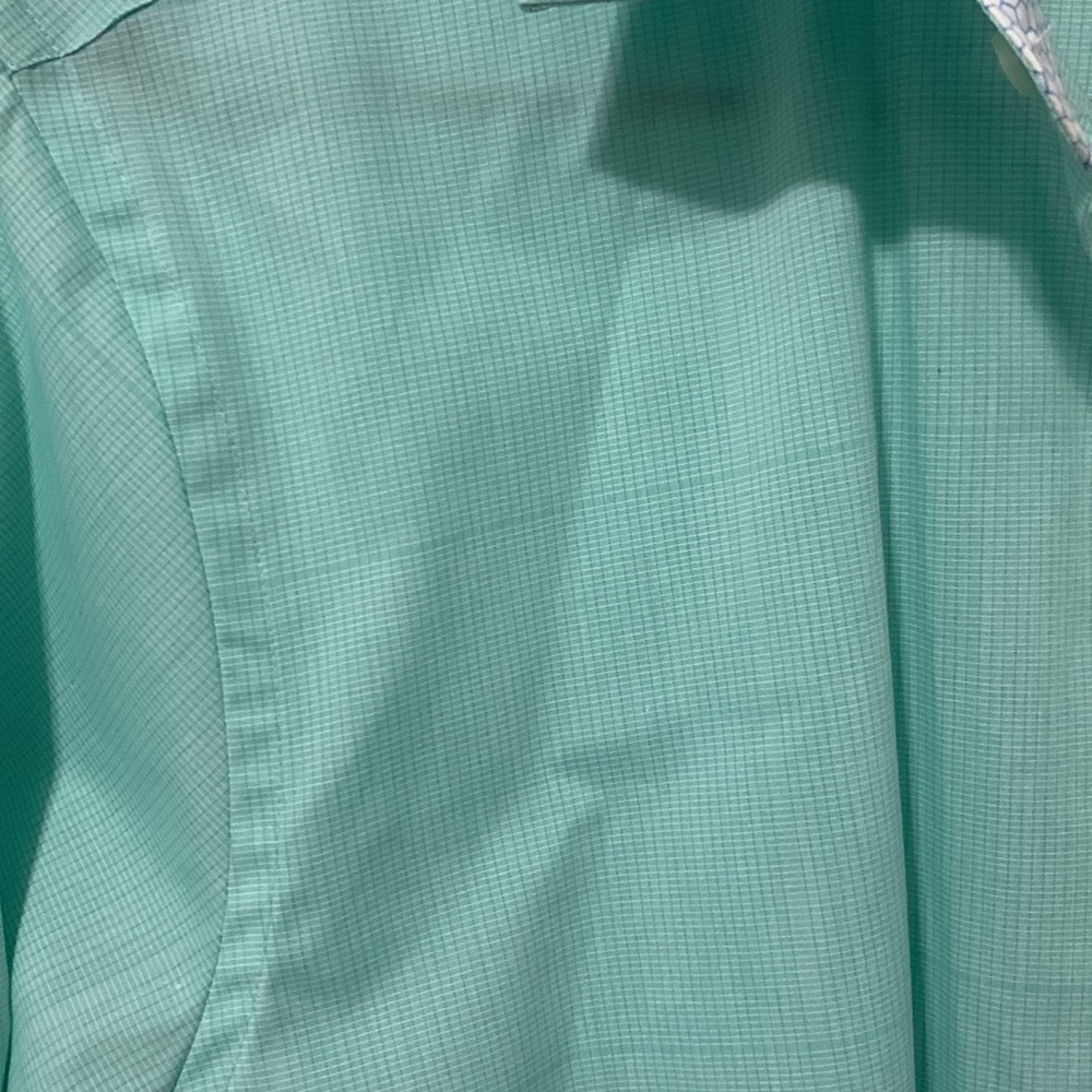 Light Green Regular Fit Stretch Button Up - image 2